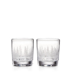 Simon Pearce Engraved Forest Ascutney Double Old-Fashioned, Set of 2 Simon Pearce