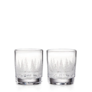 Simon Pearce Engraved Forest Ascutney Double Old-Fashioned, Set of 2 Simon Pearce