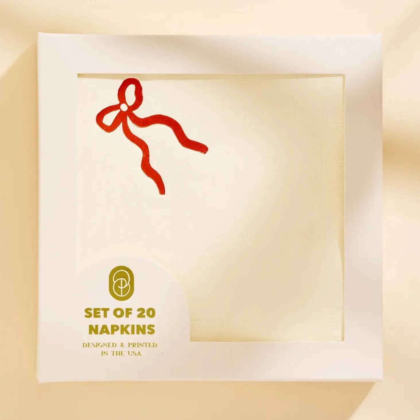 Classic Red Bow Cocktail Napkins One & Only Paper