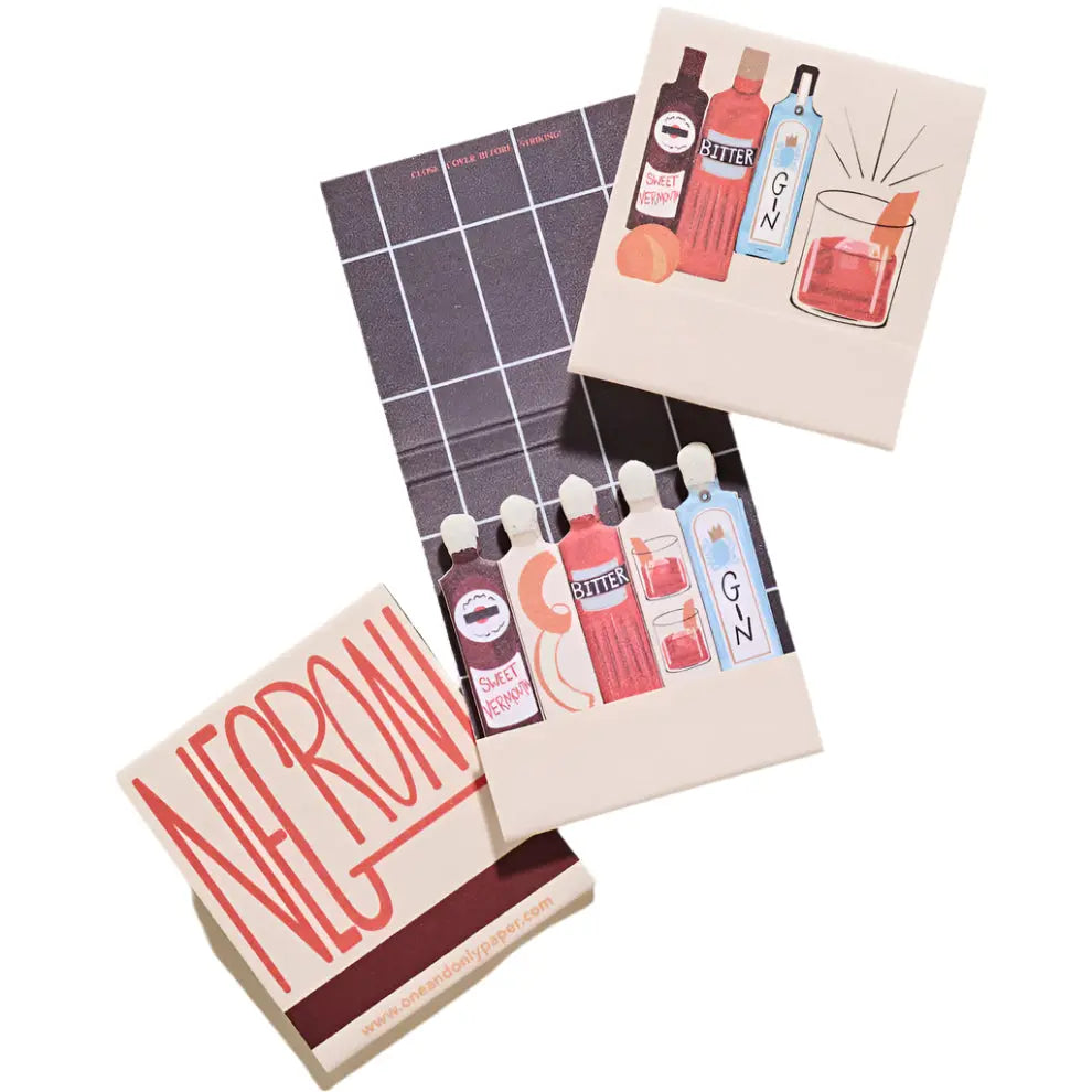 Negroni Printed Matchbook One & Only Paper
