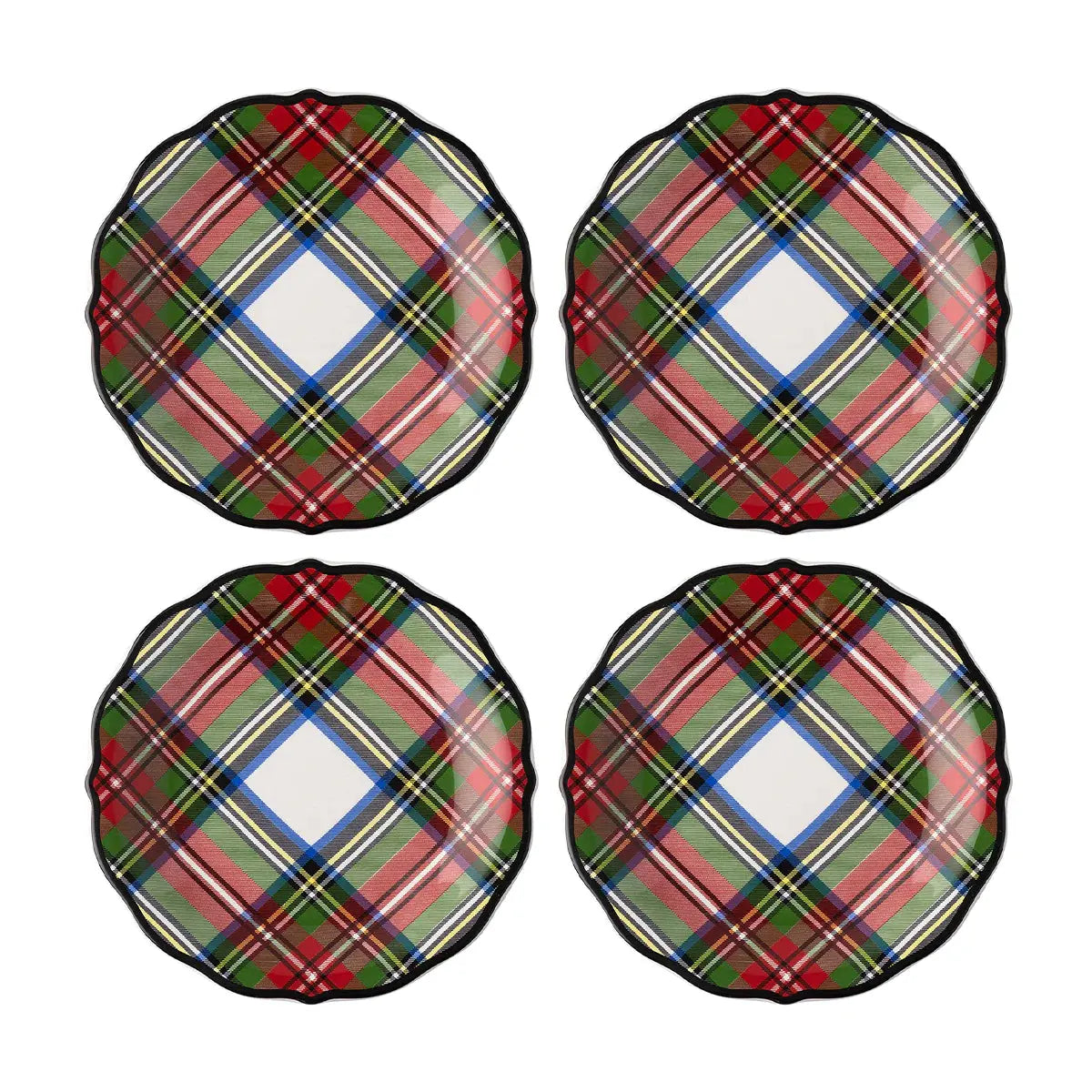 Stewart Tartan Cocktail Plates Juliska