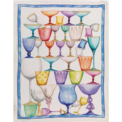 Crystal Blue Kitchen Towel Tessitura Toscana Telerie