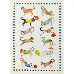Best Friends Cats Kitchen Towel Tessitura Toscana Telerie