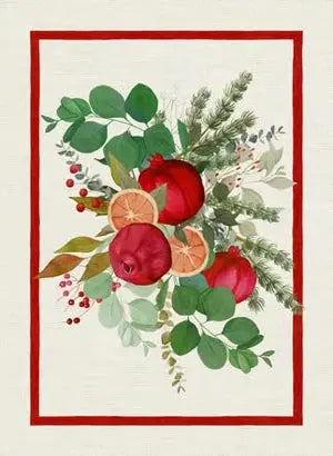 Garland Glee Red Kitchen Towel Tessitura Toscana Telerie