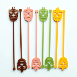 Tiki Mask Swizzle Stix Mod Lounge Paper Company