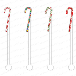 Candy Canes Acrylic Stir Sticks Acrylic Sticks
