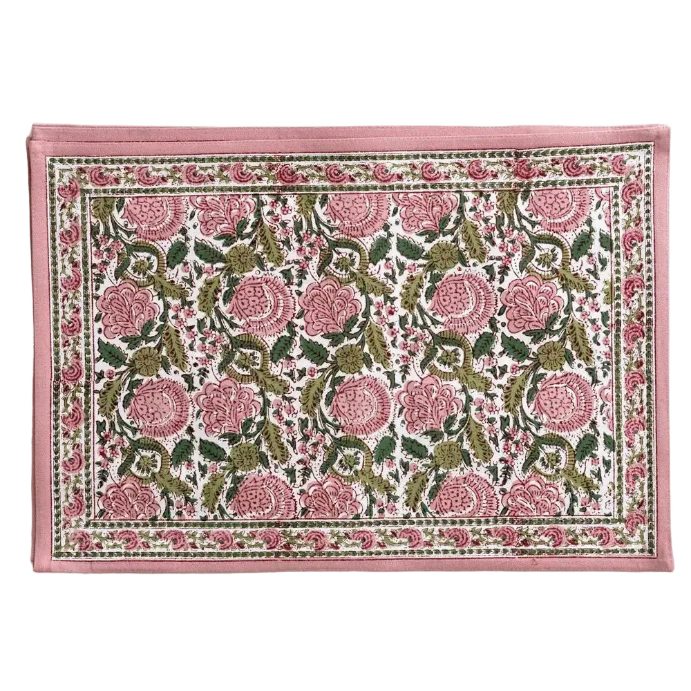 Bohemian Floral Moss & Mauve Placemat Pomegranate