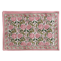 Bohemian Floral Moss & Mauve Placemat Pomegranate