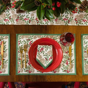 Christmas Garland Placemats Pomegranate