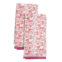 Gardenia Vine Berry Tea Towel Pomegranate