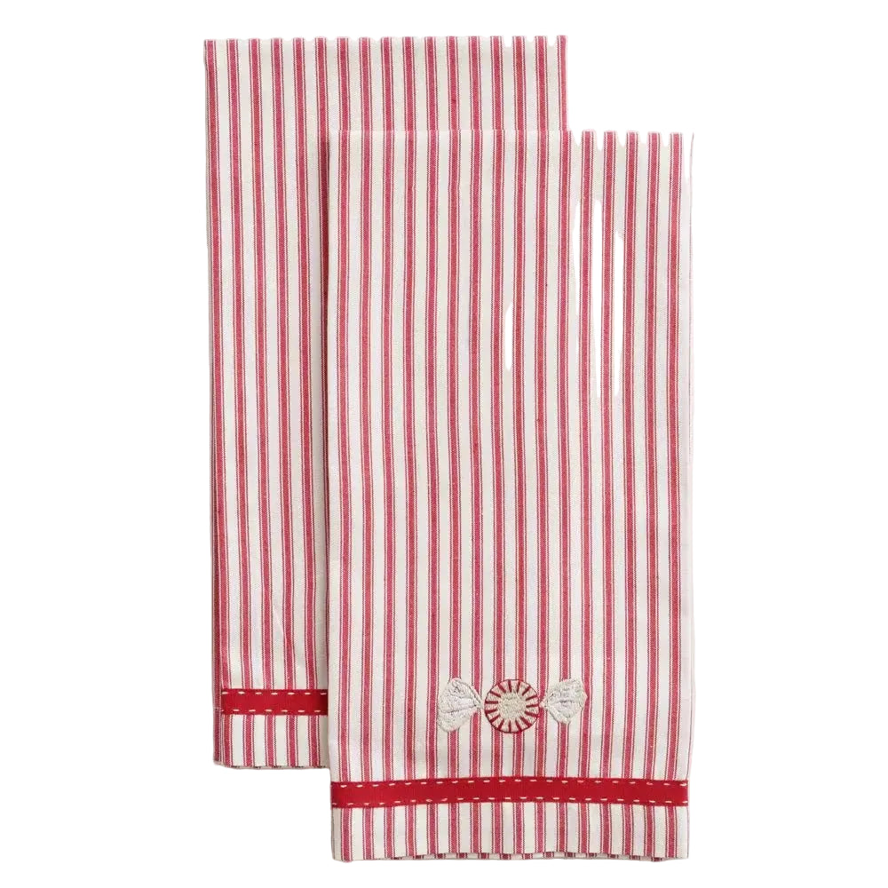 Peppermint Tea Towel Pomegranate