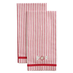 Peppermint Tea Towel Pomegranate