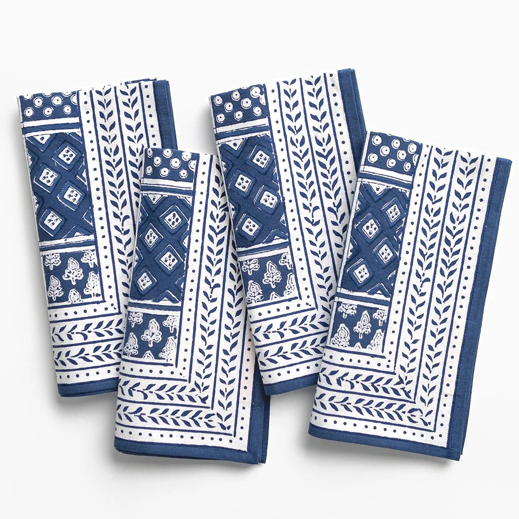 Pom Buti Patchwork Blue Napkins