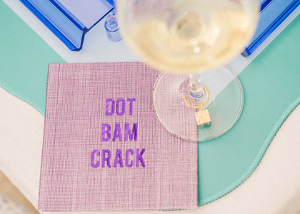 Dot Bam Crack Disposable Cocktail Napkins–Mahjong Game Night No Reservations