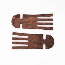 9" Walnut Wood Salad Hands JBrody & Co.