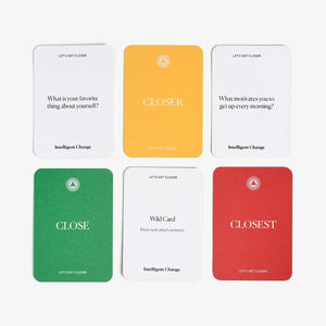 Get Closer Question Card Game - Bonding Conversation Starter Intelligent Change