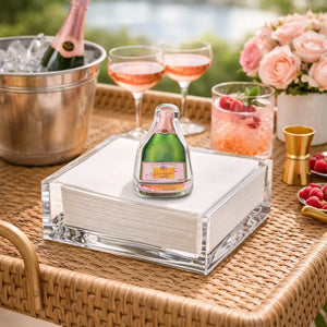 Acrylic Napkin Weight, Bubbles Champagne Maven Home
