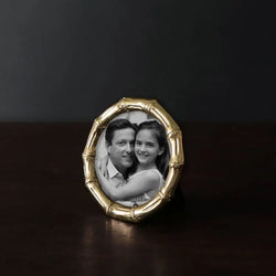 GIFTABLES Sierra Modern Bamboo 5 x 5 Round Frame (