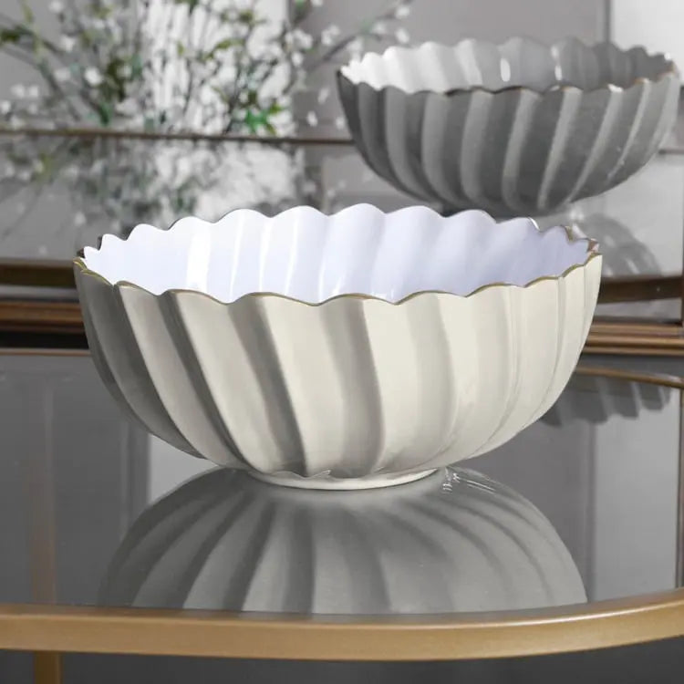 ENCANTO Orlando Medium Bowl (Cream and White)