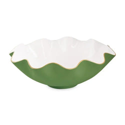 ENCANTO Carola Extra Large Bowl (Leaf Green and White)