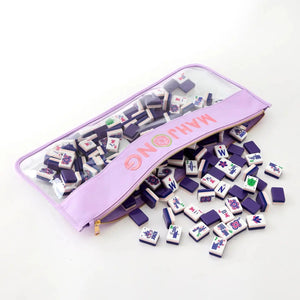 Oh My Mahjong Lilac Stitched Mahjong Bag