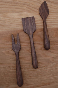 6.5" Walnut Wood Cheese Utensil Set JBrody & Co.