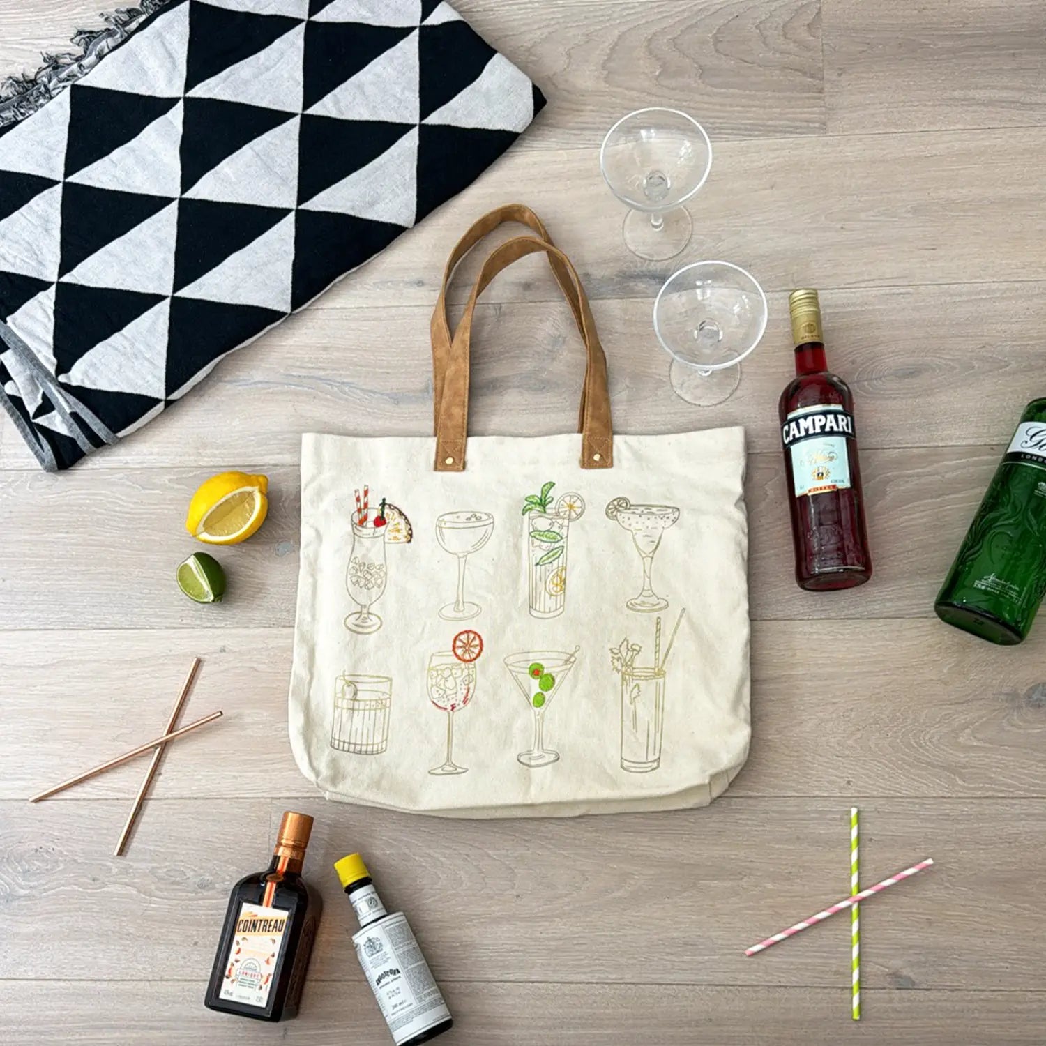 Stitch Your Cocktails Tote Bag Chasing Threads