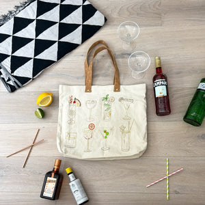 Stitch Your Cocktails Tote Bag Chasing Threads