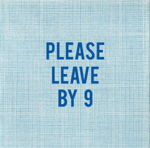 Please Leave By 9 - Blue Disposable Cocktail Napkins No Reservations