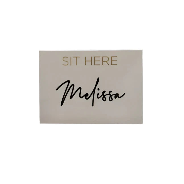 Sit Here Place Cards Lined Design