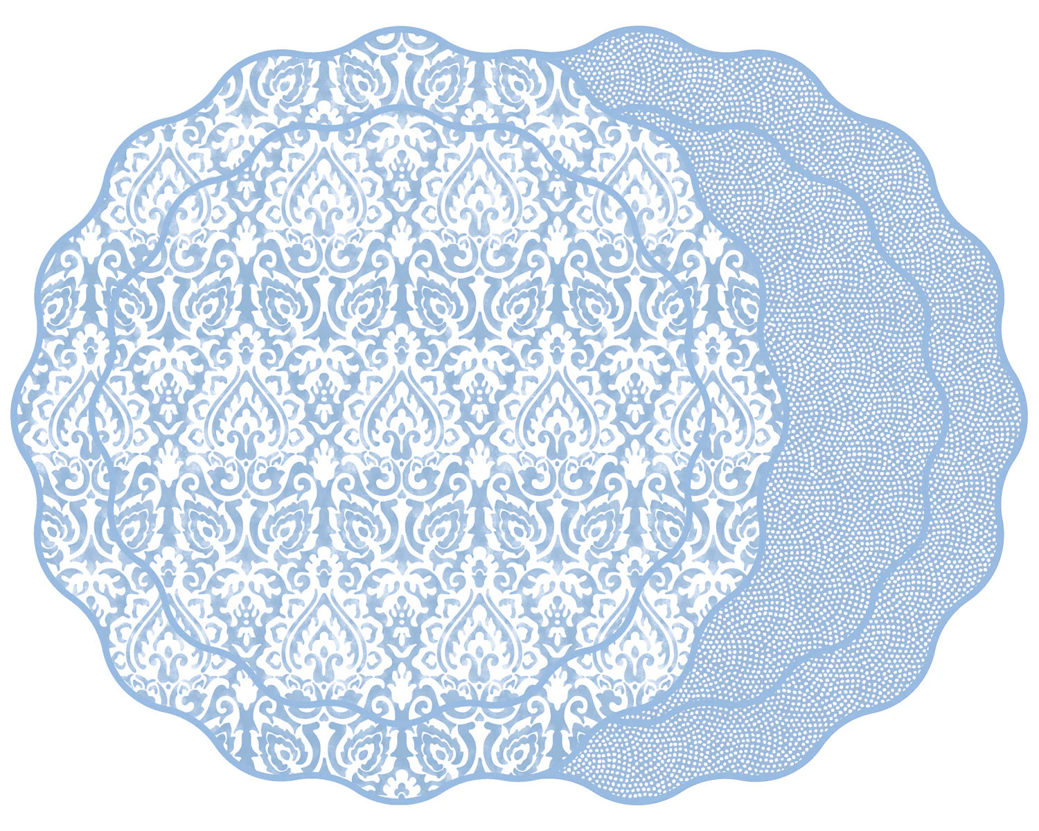Damask Scallop Two-Sided Placemat Holly Stuart Designs
