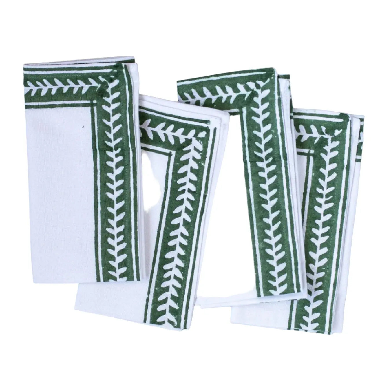 Vine Border Sage Dinner Napkins - Home for Entertaining