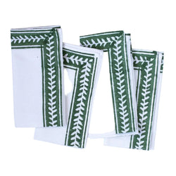 Vine Border Sage Dinner Napkins - Home for Entertaining