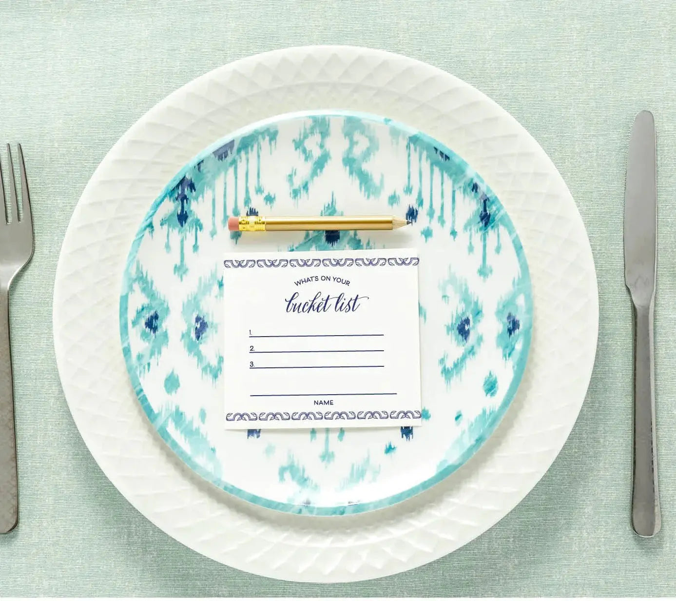 Bucket List Place Cards Color Box Designs & Letterpress