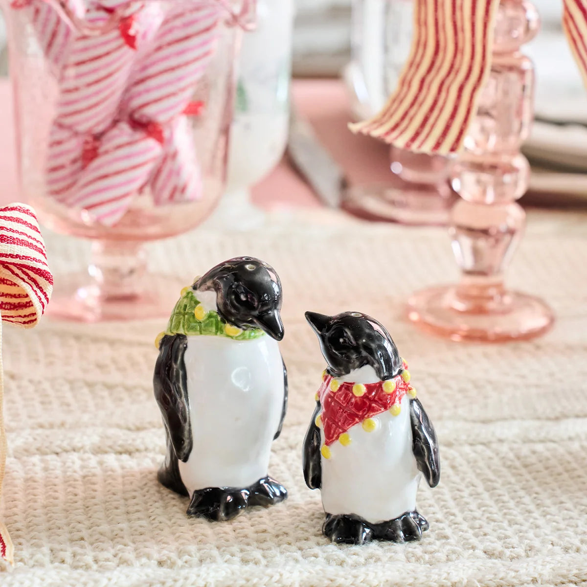 Juliska Clever Creatures Penguin Salt and Pepper Shakers Set/2pc