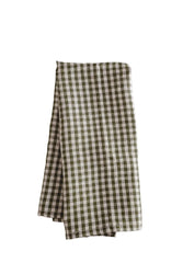 Tea Towel - Mini Gingham Check in Olive Green Heirloomed Collection