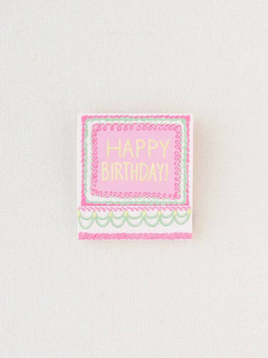 Happy Birthday Vintage Cake Printed 10 Stem Matchbooks One & Only Paper