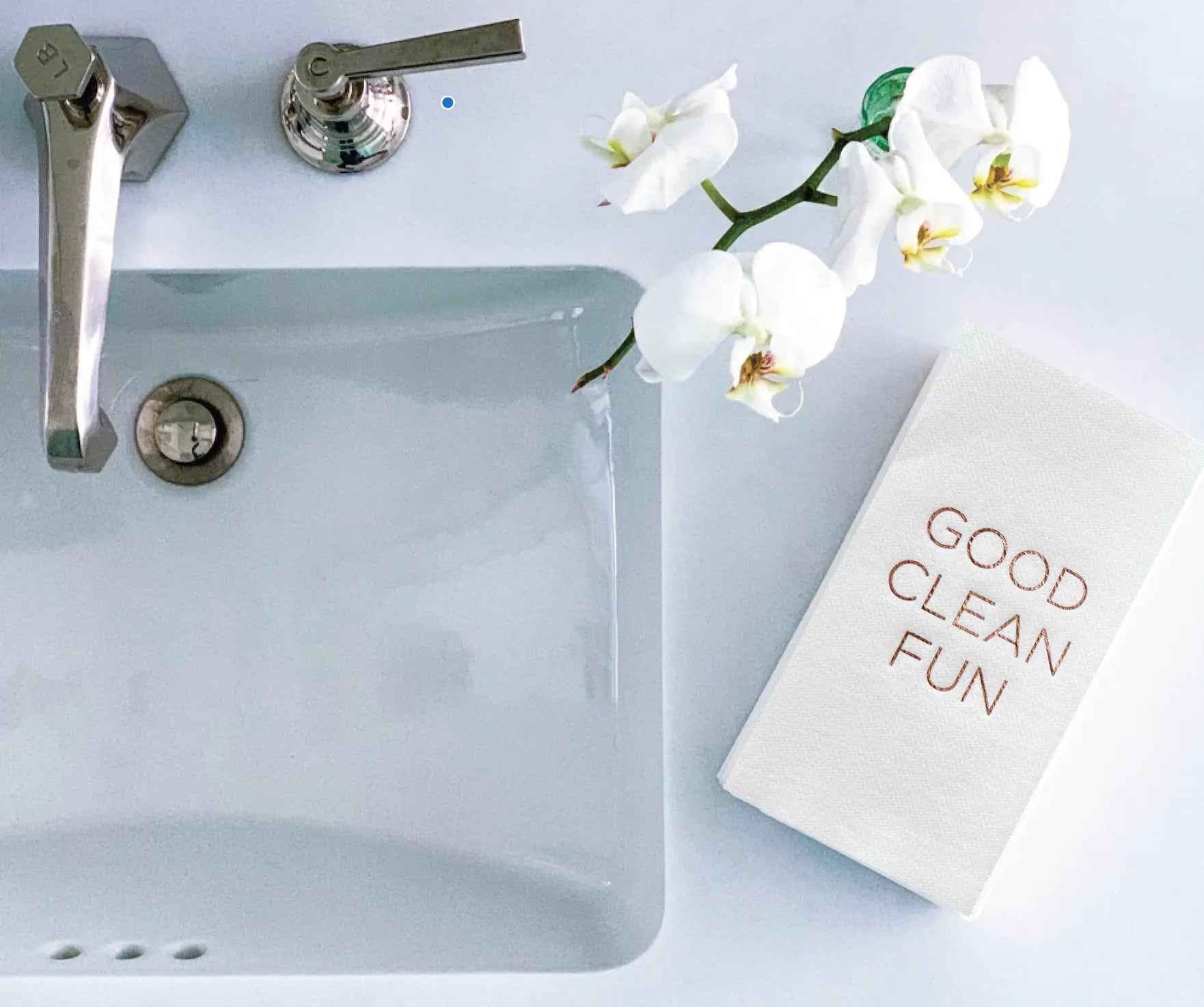 Cloth-Like Disposable Guest Towels: Good Clean Fun Lined Design