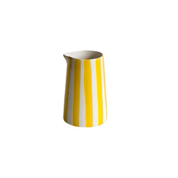 Handmade and Painted Candy Stripe Creamer : Turmeric Musango