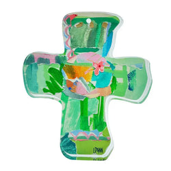 Green Everlasting Love Acrylic Cross Lauren Dunn