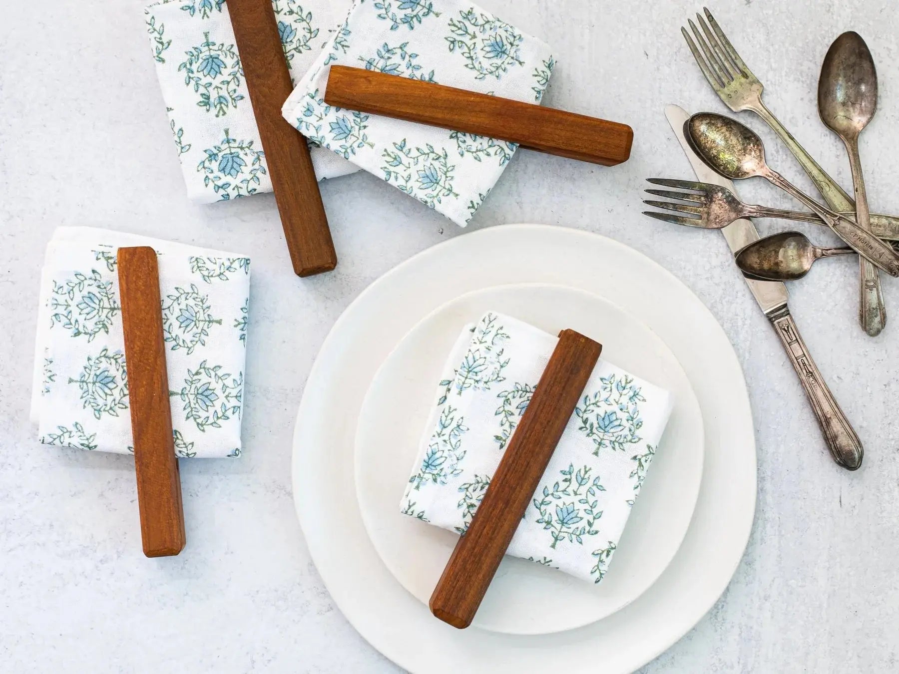 Hand Carved Wooden Clothespin Napkin Holder - Home for Entertaining