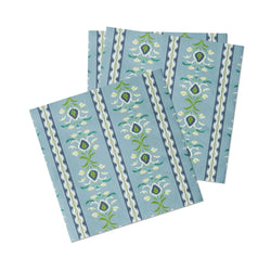 Rosemary Stripe French Blue Cocktail Napkins Laura Park