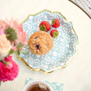 Aspen French Blue Cocktail Plates Laura Park