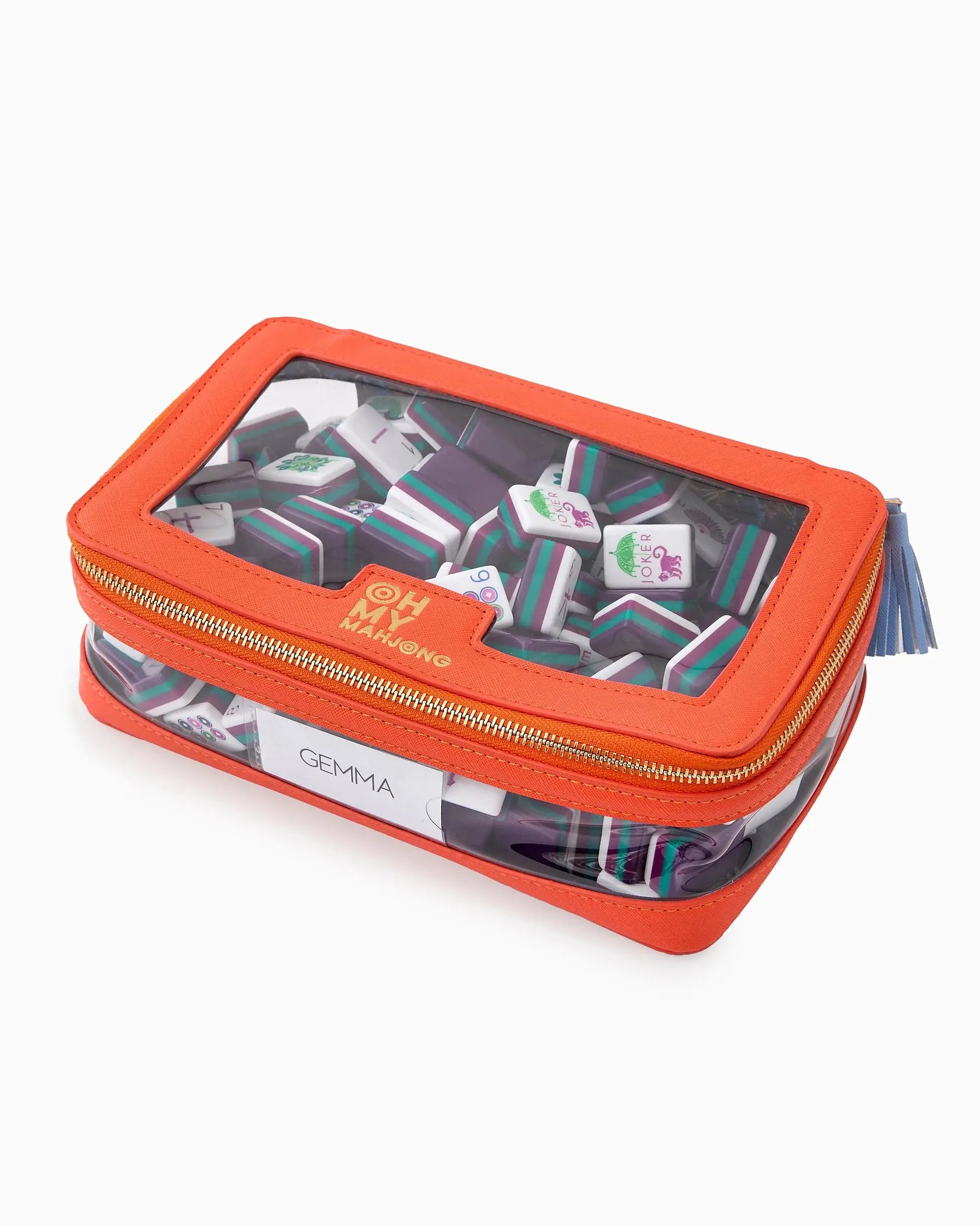 Oh My Mahjong Orange Tile Storage Bag Oh My Mahjong