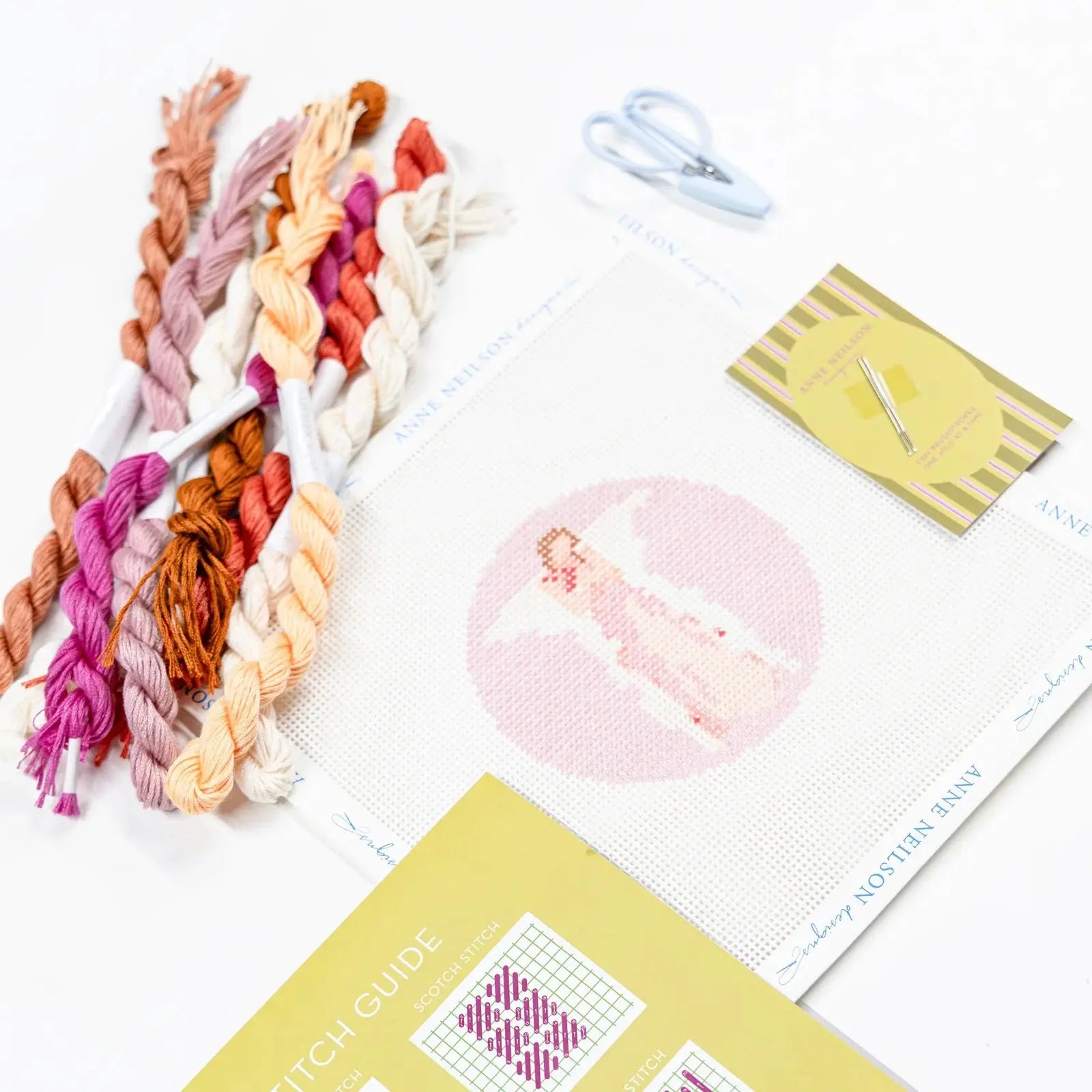 Pink Angel Beginner Needlepoint Kit Anne Neilson Home