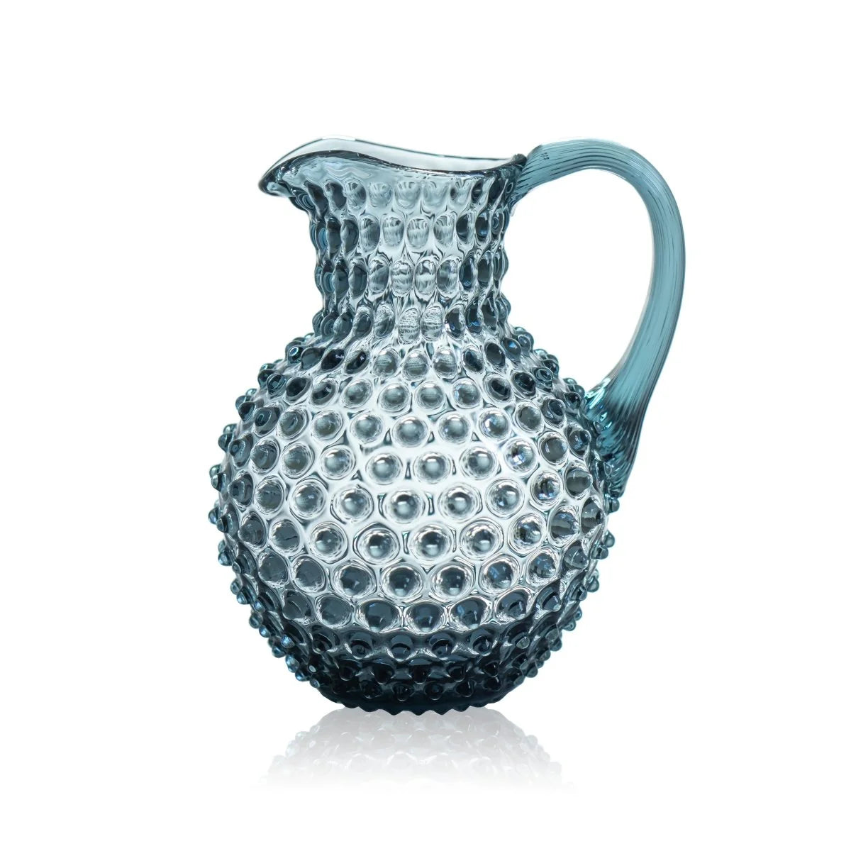 Misty Blue Hobnail Jug