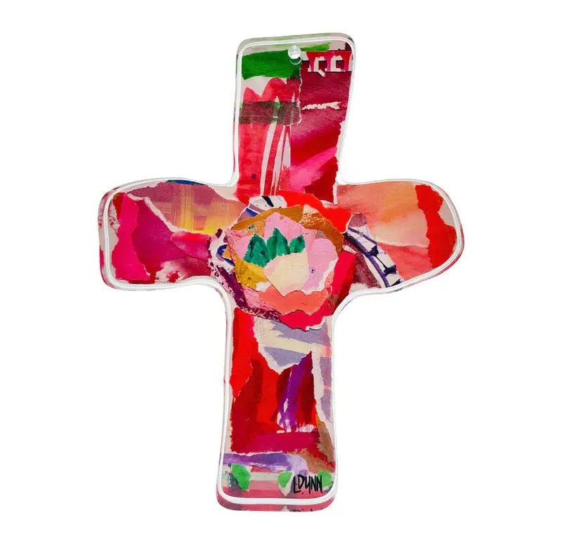 Red Everlasting Love Acrylic Cross Lauren Dunn