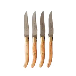 Claude Dozorme Box of 4 Laguiole Knives in Bee Olive Wood [Holiday Gifting Preorder] Claude Dozorme