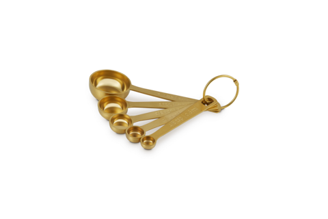 Le Creuset Set of 5 Measuring Spoons - Gold Le Creuset