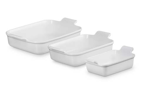 Le Creuset Set of 3 Heritage Rectangular Dishes Le Creuset